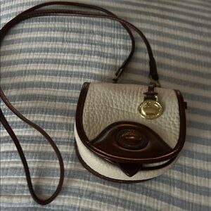 Dooney & Bourke Cream and Brown Mini Bag